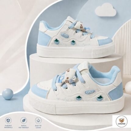 Ladies Sneakers – Blue Kitty