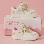 Pink Kitty Bow Ladies Sneakers product image 1 - Unbooxers