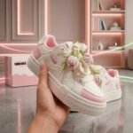 Pink Kitty Bow Ladies Sneakers product image 2 - Unbooxers
