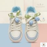 Blue Flower Ladies Sneakers product image 1 - Unbooxers