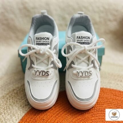 YYDS Grey White Ladies Sneakers product image 1 - Unbooxers