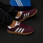 Samba Maroon White Sneakers product image 3 - Unbooxers