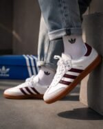 Samba White Maroon Sneakers product image 2 - Unbooxers