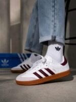 Samba White Maroon Sneakers product image 3 - Unbooxers