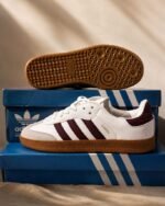 Samba White Maroon Sneakers product image 4 - Unbooxers