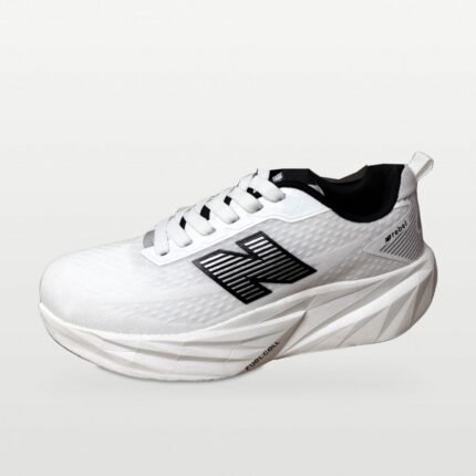 Rebel White & Black running shoe